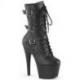 Chaussure pole dance à boucles noire mate à talon aiguille | Adore
