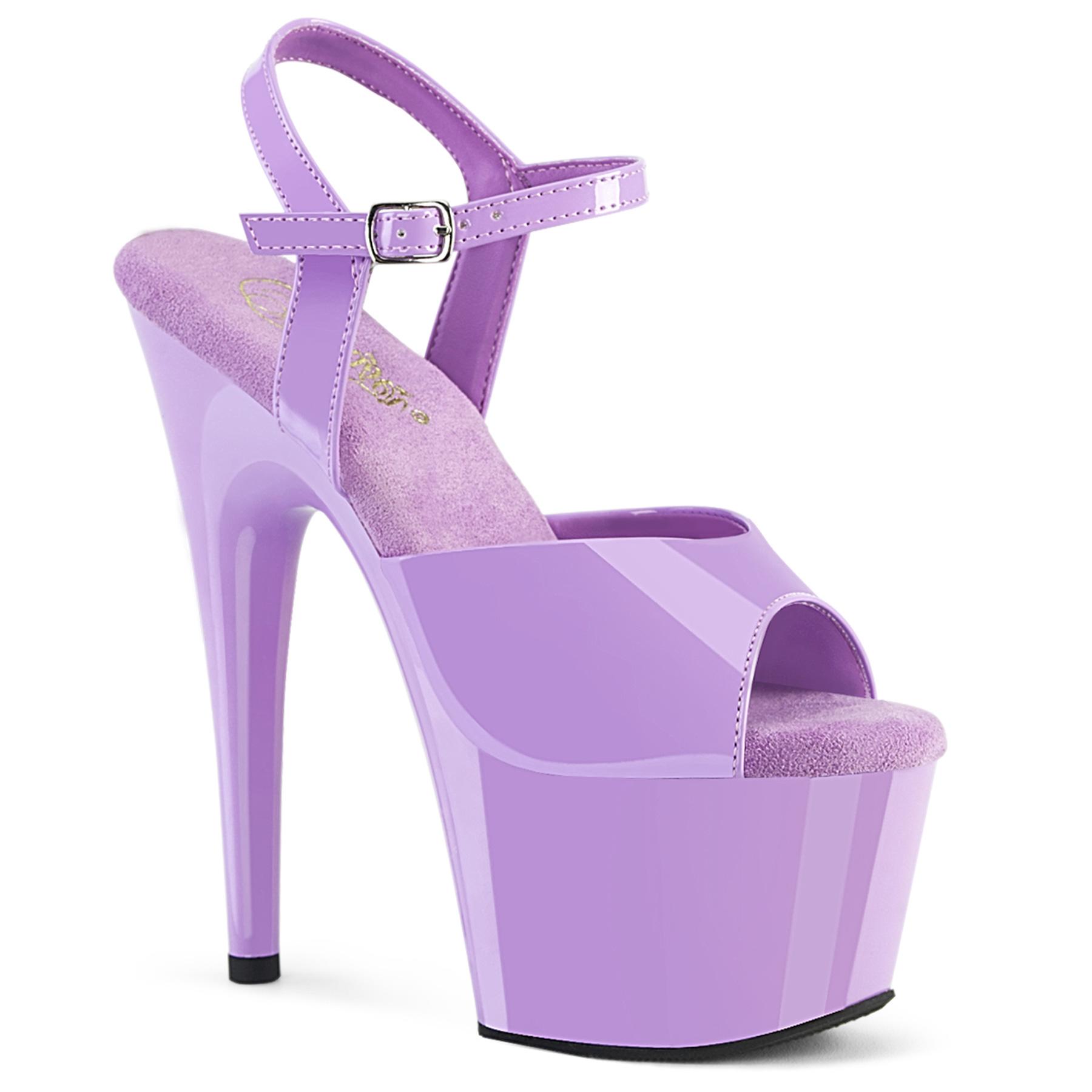 Sandale pole dance lavande Pleaser talon 18 cm plateforme 7 cm