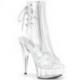 Bottine pole dance ouverte transparente à plateforme plexi et talon 15 cm Pleaser