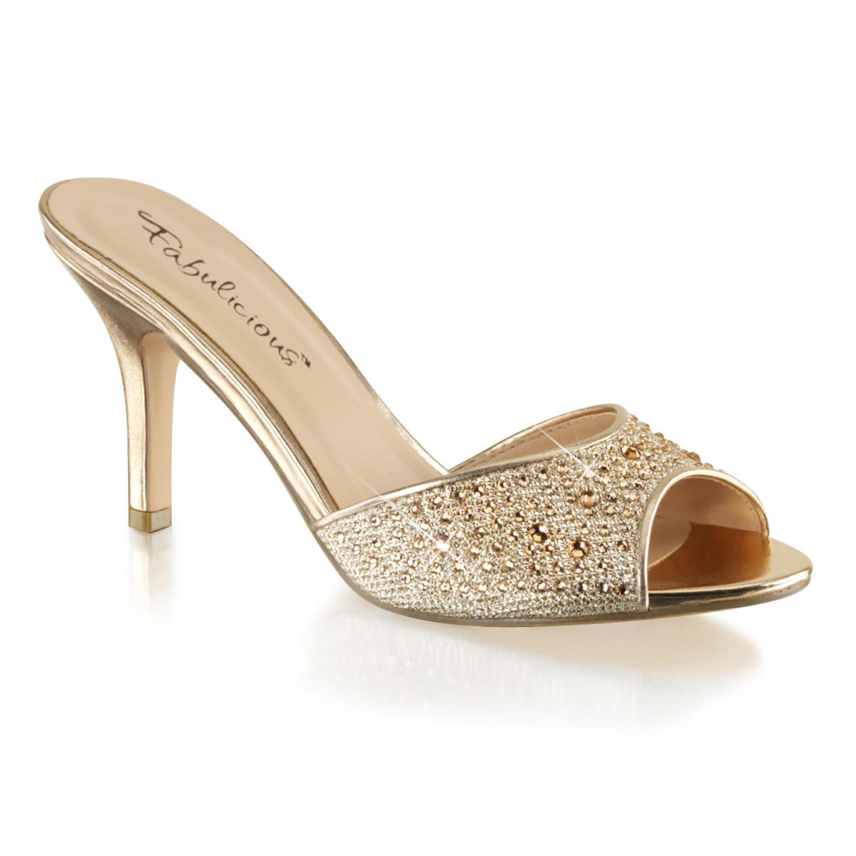Sandales Femme Talons Aiguilles 10 Cm EDEFS - Bout Carré, Mules Sans Bride, Simili Cuir Noir
