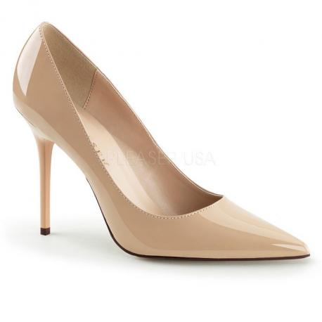 Escarpin crème talon haut 10 cm petite et grande taille 34 1/2