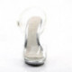 Sandale transparente à talon de 12 cm | petite taille 35 1/2