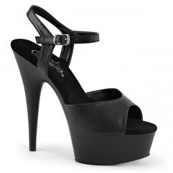 Sandales plateforme noires mat à talon petite taille 35 1/2 Promo