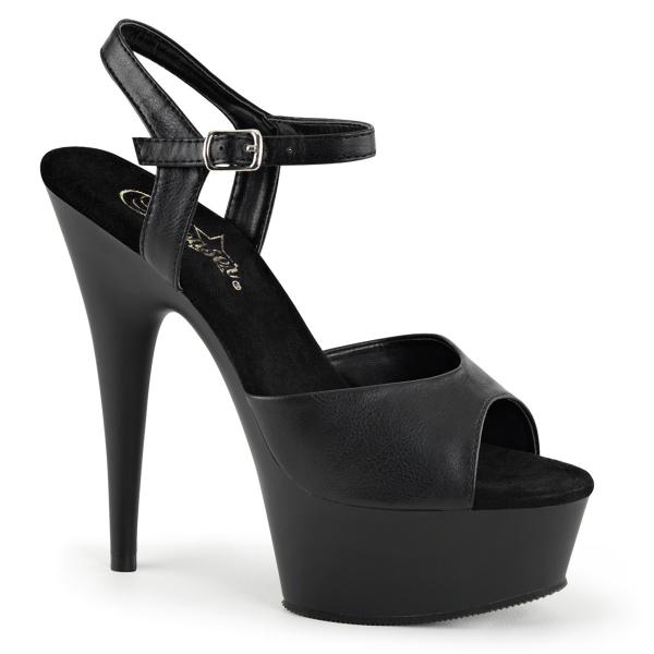 Sandales plateforme noires mat à talon petite taille 35 1/2 Promo