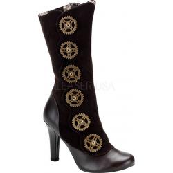 Botte steampunk noire a talon de 10 Demonia promo taille 35 1/2