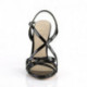 Sandale femme à bride avec talons hauts 12 cm noire vernis promo taille 37