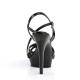 Sandale plateforme talon haut 13 cm noire à brides croisées sexy