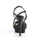 Sandale plateforme talon haut 13 cm noire à brides croisées sexy