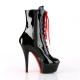 chaussure Pole dance noire vernie à talon rouge et noir 15 cm Pleaser