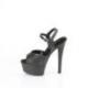 Chaussures Pole Dance noires mates à talon de 15 cm | Pleaser Shoes USA