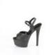 Chaussures Pole Dance noires mates à talon de 15 cm | Pleaser Shoes USA
