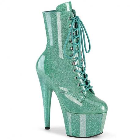 Chaussure pole dance pleaser couleur vert d'eau à talon haut 18 cm du 34,5 au 44