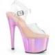 Chaussure pole dance transparent à plateforme rose | Pleaser adore 708