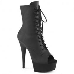 Chaussure pole dance peep toe noire talon 15 cm DEL1021/BPU