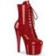 Chaussure pole dance pleaser rouge à paillettes avec talon aiguille 18 cm