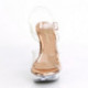 Sandale transparente et or rose