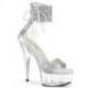 Sandale Plateforme Strass Argent - Talon 15 cm Transparent