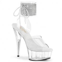 Sandale Plateforme bijou à Bracelet Cheville strass | Pleaser USA