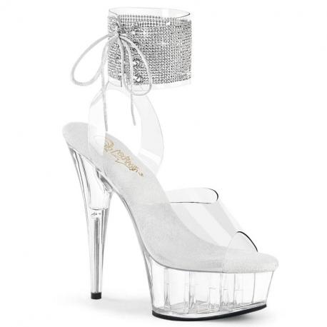 Sandale Plateforme bijou à Bracelet Cheville strass | Pleaser USA