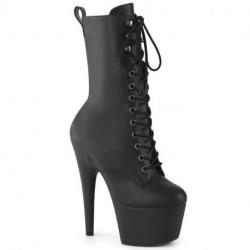 Chaussure pole dance noire mate à talon aiguille |petite et grande taille