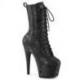 Bottine pole dance noire vernie motif léopard | Pleaser Adore 1040