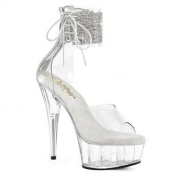 Sandale Pole Exotic DELIGHT-624RS | Plateforme Transparente & Strass