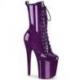 Chaussure pole dance violette paillettée talon 20 cm FLAM1040GP