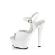 Sandale plateforme blanche talon de 15 cm - Pleaser Shoes USA