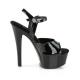 Chaussure Pole Dance noire vernie à talon aiguille 15 cm - Pleaser Shoes