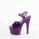 sandale pole dance violette vernie à paillettes talon 18 cm Pleaser