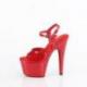chaussure pole dance rouge vernie à paillettes talon 18 cm petite et grande taille