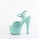 Sandale pole dance verte émeraude à paillettes talon 18 cm plateforme 7 cm