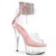 Sandale Plateforme Strass Rose | Talon 15cm Transparent Chic