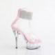 Sandale Plateforme Strass Rose | Talon 15cm Transparent Chic