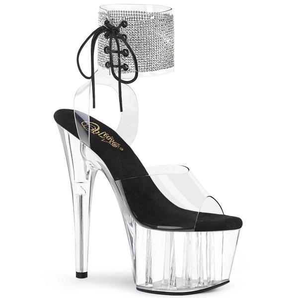 Chaussure pole exotic transparente strass 18cm - ADO791-2RS/C-B/C - CLePied