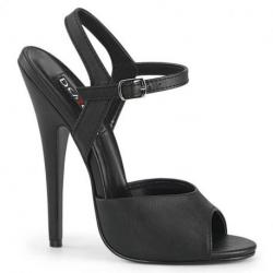 Sandale Fetish DOMINA-109 noire - Talon Aiguille 15 cm Pour Domination Élégante