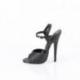 Sandale Fetish DOMINA-109 noire - Talon Aiguille 15 cm Pour Domination Élégante