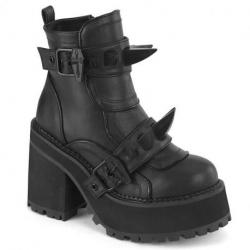 Bottine Plateforme Gothiques Demonia Cult Assault-72 Mat - Combat | Femme