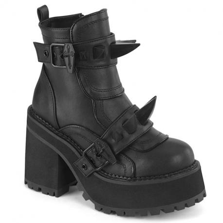 Bottine Plateforme Gothiques Demonia Cult Assault-72 Mat - Combat | Femme