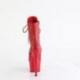 Bottine Pole dance rouge mat à talon de 18 cm Pleaser Shoes