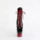 Chaussure pole dance bout ouvert noire et rouge à talon 18 cm| Pleaser