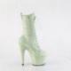 Bottine pole exotic verte pailletée à plateforme assortie et talon 18 cm Pleaser