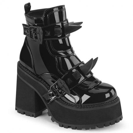 Chaussures Gothiques Plateforme Demonia Cult Assault-72 Vernies