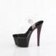 Chaussure pole exotic noire à strass rouge et talon 18 cm Pleaser SKY308CRS/C/B-HPRS