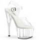 Chaussure pole dance transparente transparente à talon 18 cm |Ado708