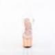Chaussure pole dance transparente à plateforme rose gold | Pleaser adore 708