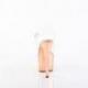 Chaussure pole dance transparente à plateforme rose gold | Pleaser adore 708