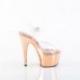 Sandale pole dance transparente à plateforme rose gold| du 35,5 au 44 | Adore
