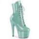 Chaussure pole dance "vert d'eau à paillettes" à talon haut 18 cm du 34,5 au 44