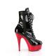 Chaussure pole dance exotic noire et rouge talon aiguille 15 cm